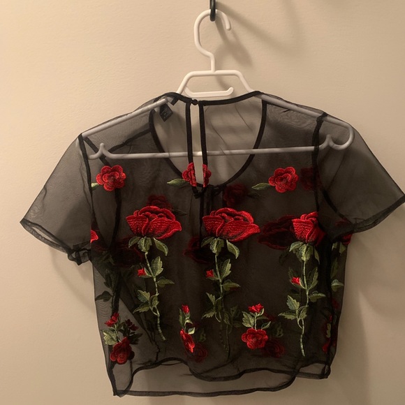 Black see through shirt - Picture 3 of 4